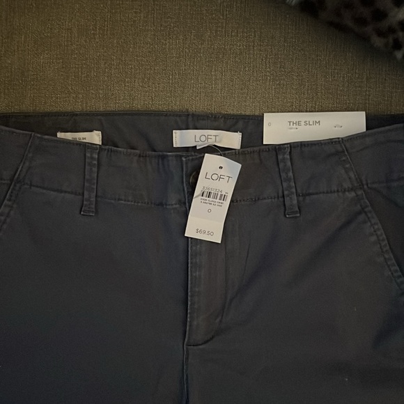 New with tags Loft slim pants in coastal grey Sz 0 - Picture 3 of 7